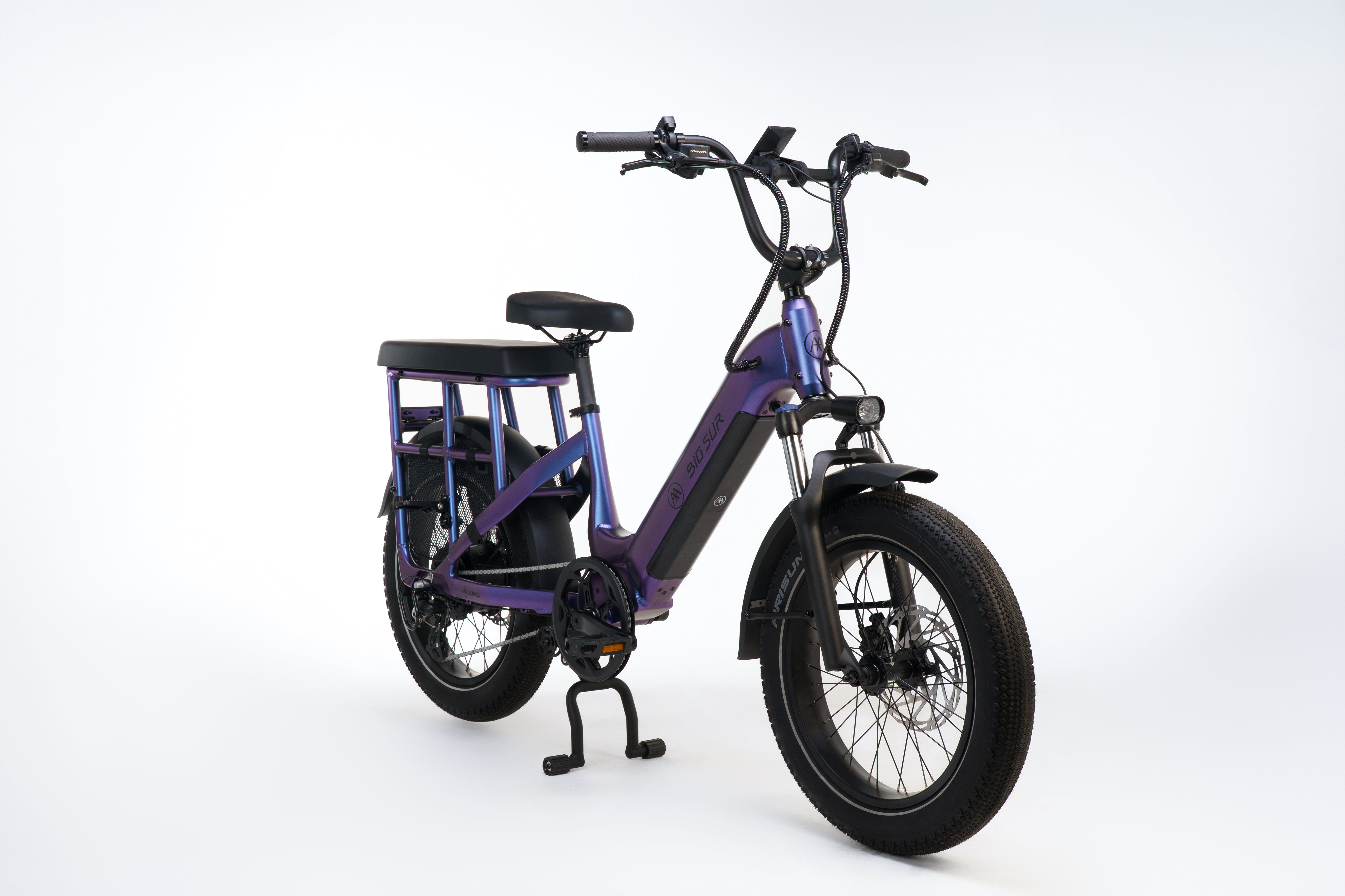 Aima Big Sur Cargo 15Ah family cargo electric bike — angled view