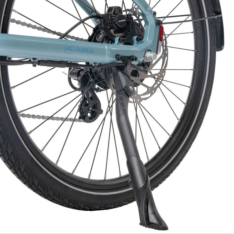 Electric bike side kickstand illustration